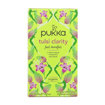 Organic Tulsi Clarity Herbal Tea 20 Bags - Pukka Herbs - Teas - Pukka Herbs
