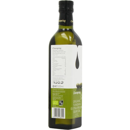 Organic Tunisian Extra Virgin Olive Cold Pressed Oil 500ml - Clearspring - Oil - Eco Natural Products