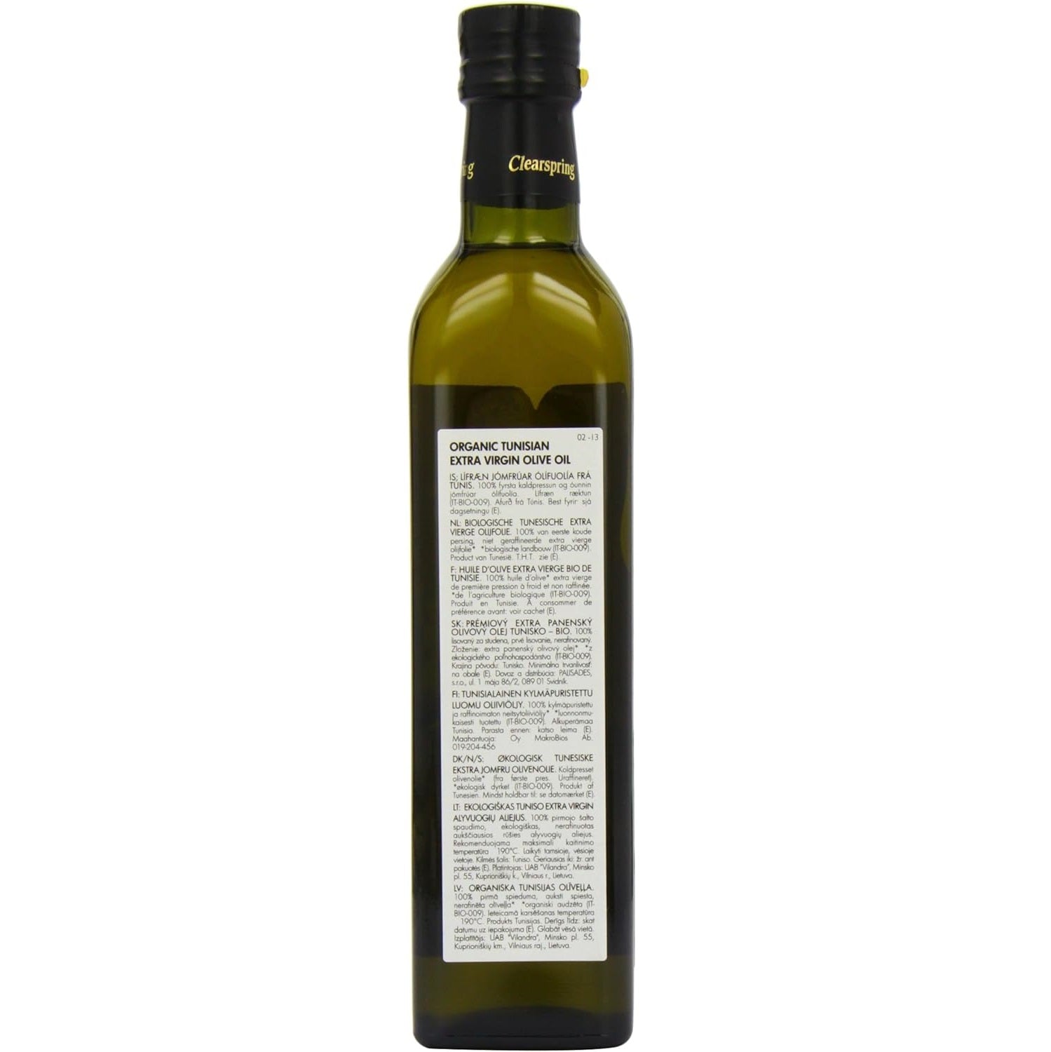 Organic Tunisian Extra Virgin Olive Cold Pressed Oil 500ml - Clearspring - Oil - Eco Natural Products