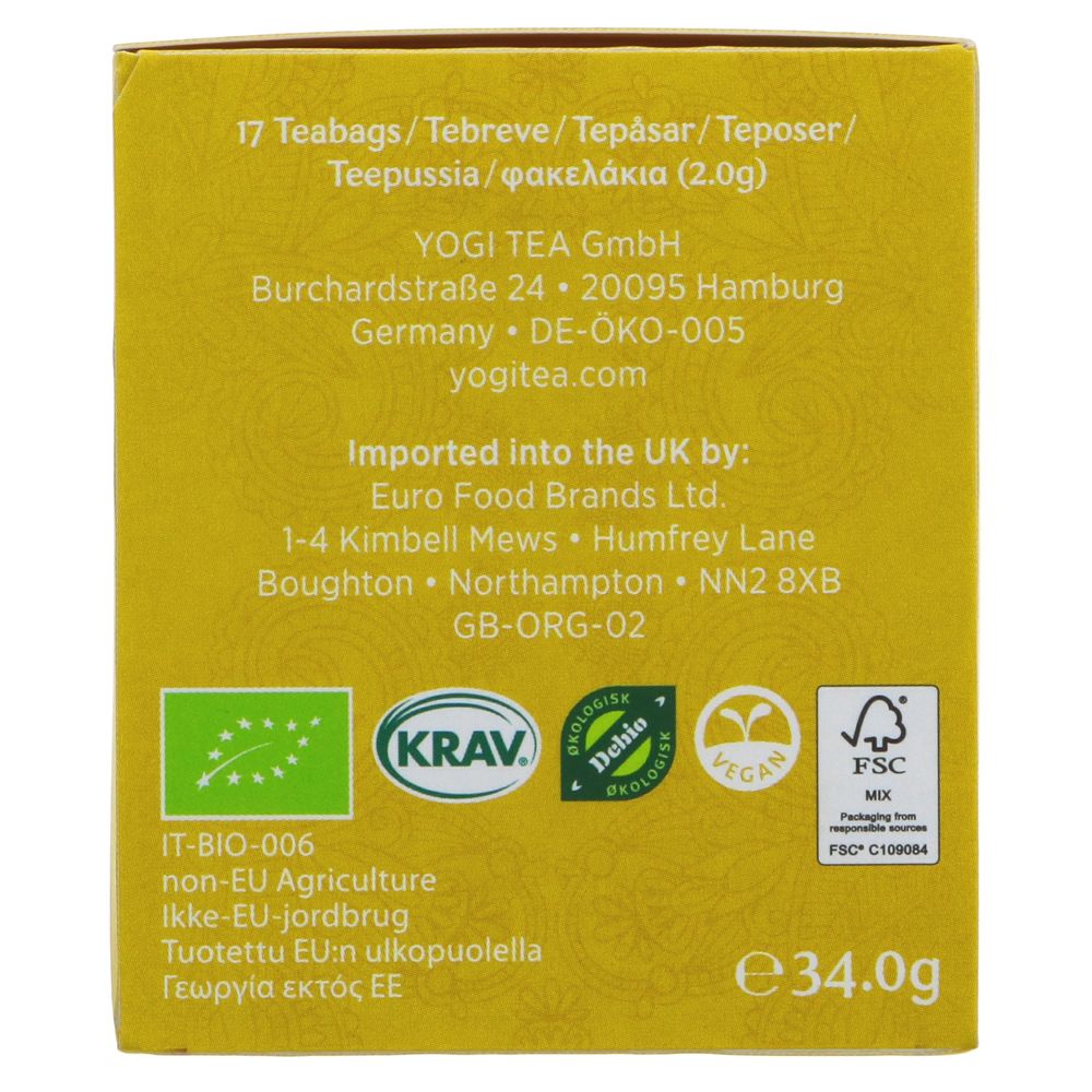 Organic Turmeric Chai 17 Bags - Eco Natural Products - Yogi Tea - Tea