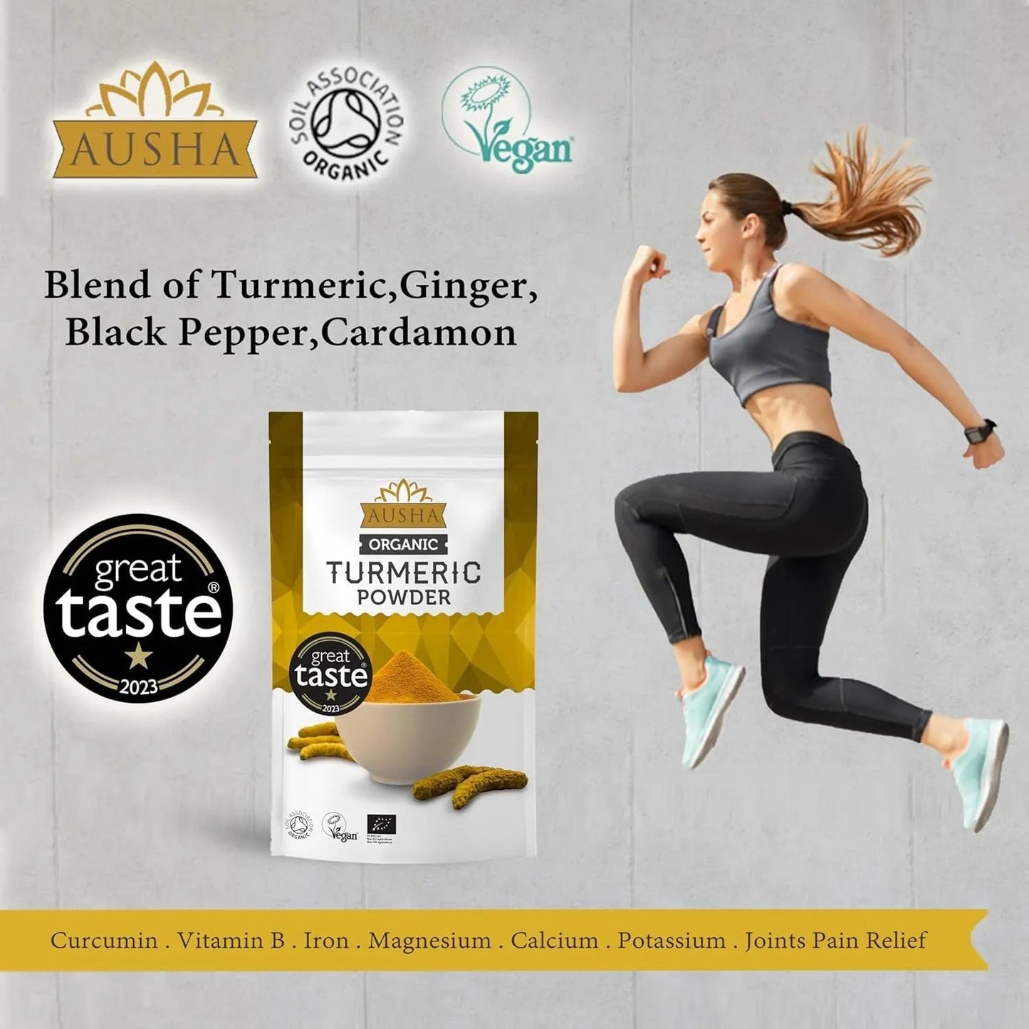 Organic Turmeric Powder 200g - Ausha - Herbs & Spices - Ausha