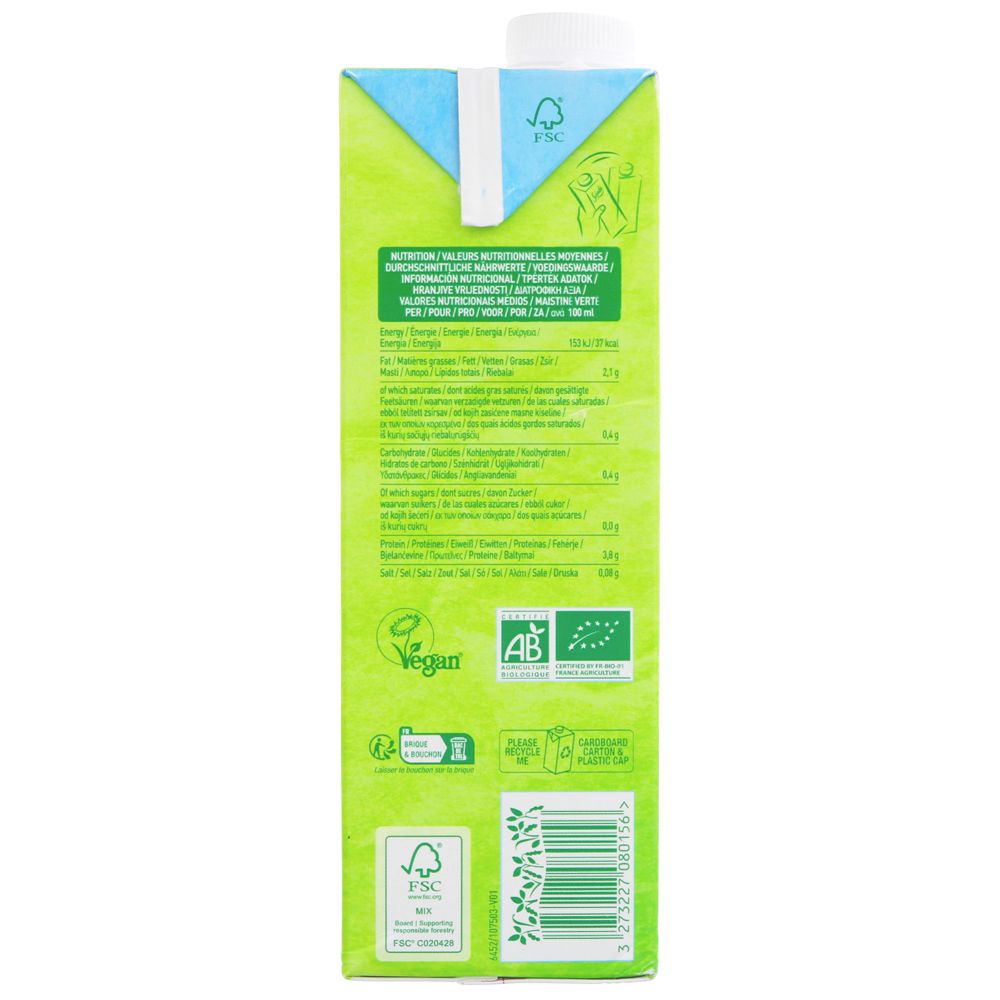 Organic Unsweetened Soya Drink 1000ml - Sojade - Soy Drinks - Sojade