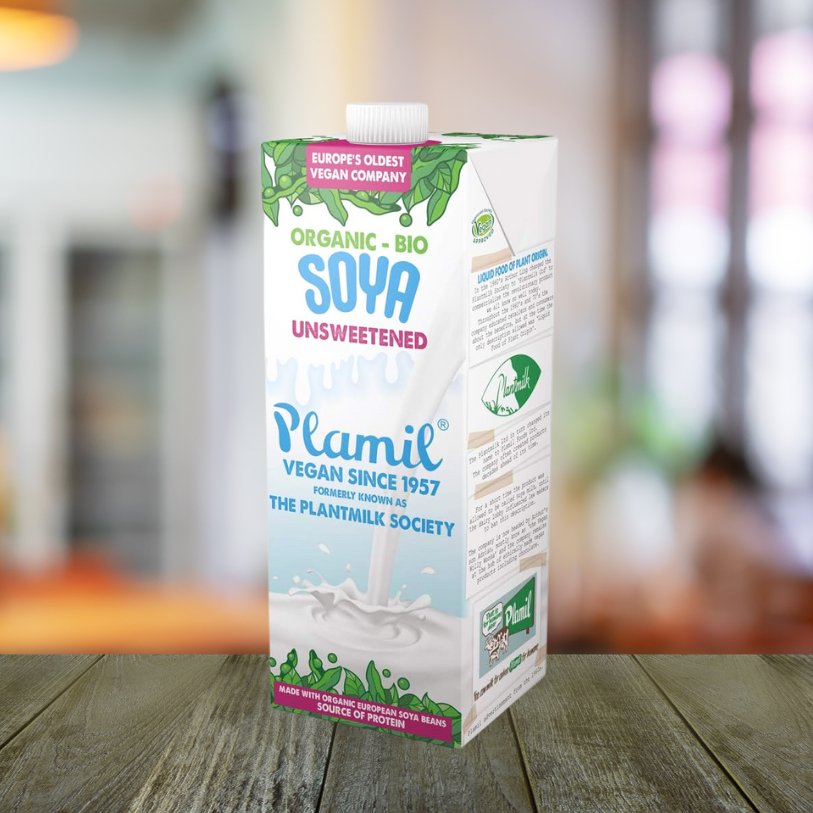 Organic Unsweetened Soya Milk 1L - Plamil - Milk Alternative - Eco Natural Products