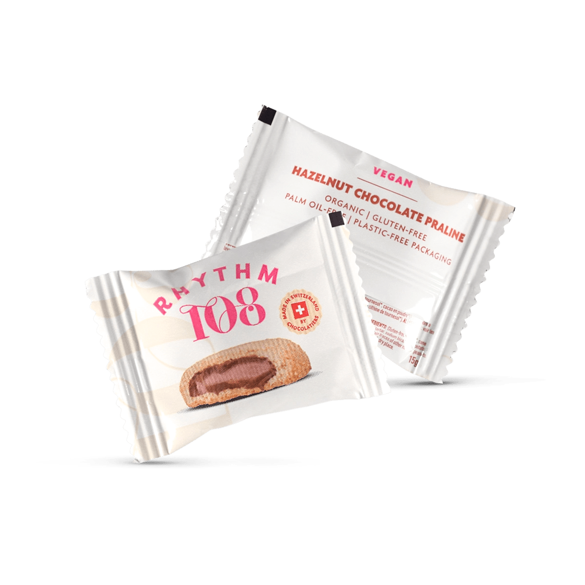 Organic Vegan Hazelnut Chocolate Praline Biscuit Gift Box 195g - Rhythm 108 - Chocolate gift - Eco Natural Products