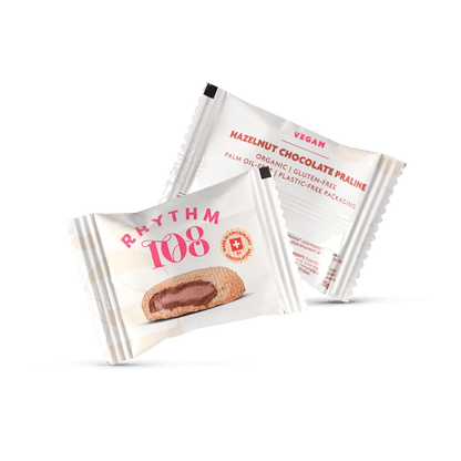 Organic Vegan Hazelnut Chocolate Praline Biscuit Gift Box 195g - Rhythm 108 - Chocolate gift - Eco Natural Products