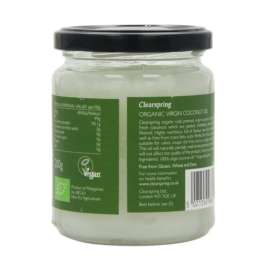 Organic Virgin Coconut Oil 200g - Clearspring - Coco Oil - Eco Natural Products