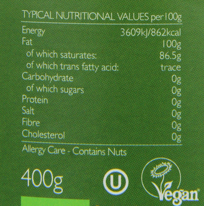 Organic Virgin Coconut Oil 400g - Clearspring - Coco Oil - Eco Natural Products