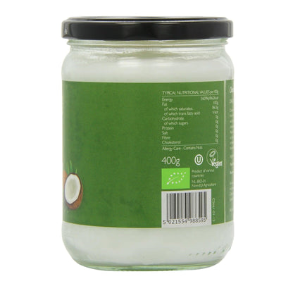 Organic Virgin Coconut Oil 400g - Clearspring - Coco Oil - Eco Natural Products