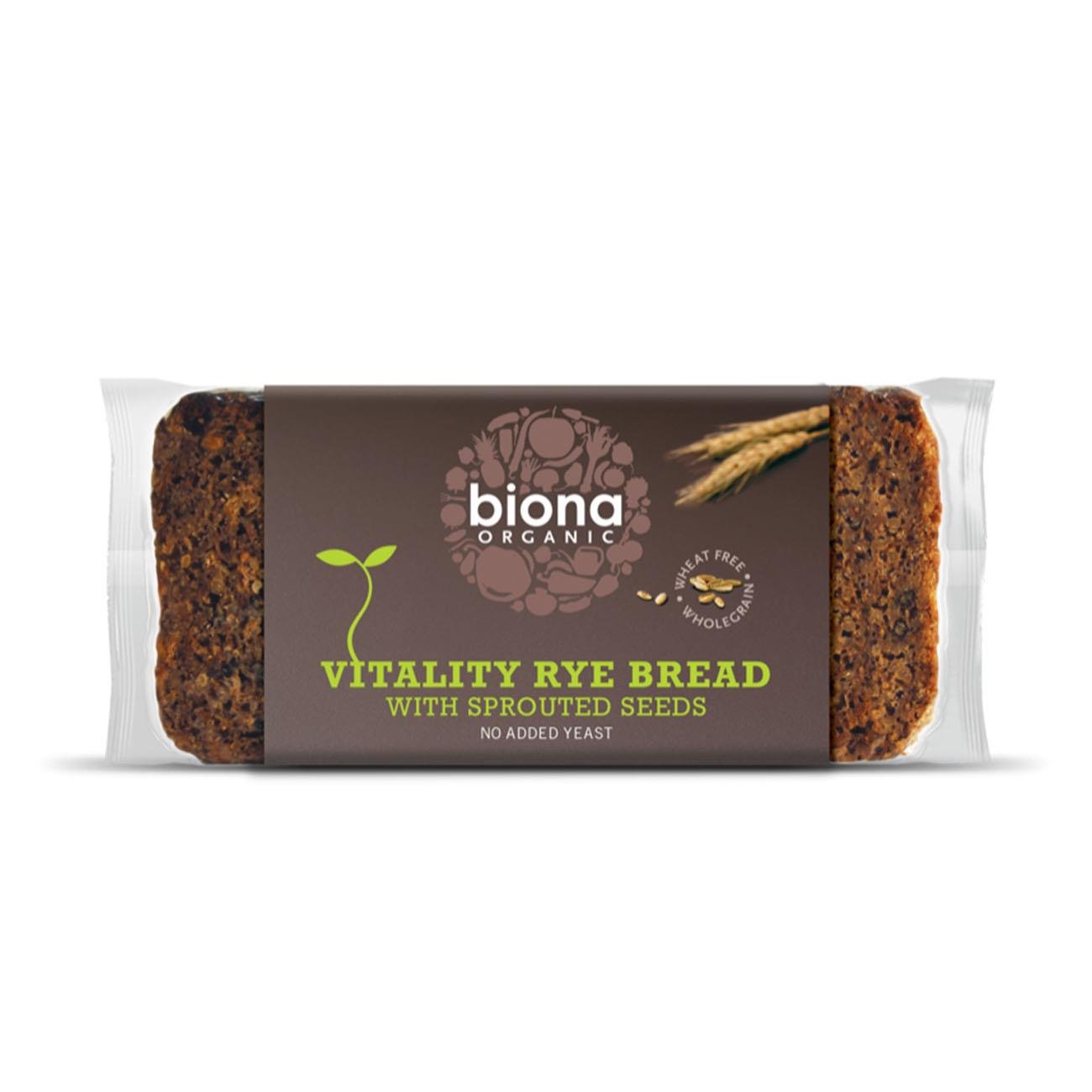 Organic Vitality Sprout Mix Rye Bread 500g - Biona - Rye Bread - Eco Natural Products