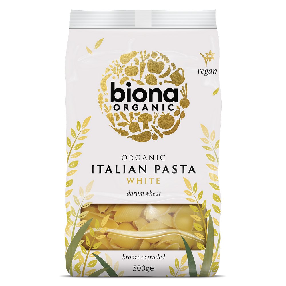 Organic White Conchiglie 500g - Biona - Pasta - Eco Natural Products