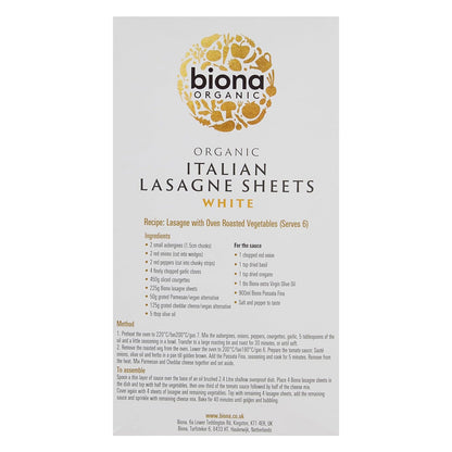 Organic White Lasagne 250g - Biona - Pasta - Eco Natural Products