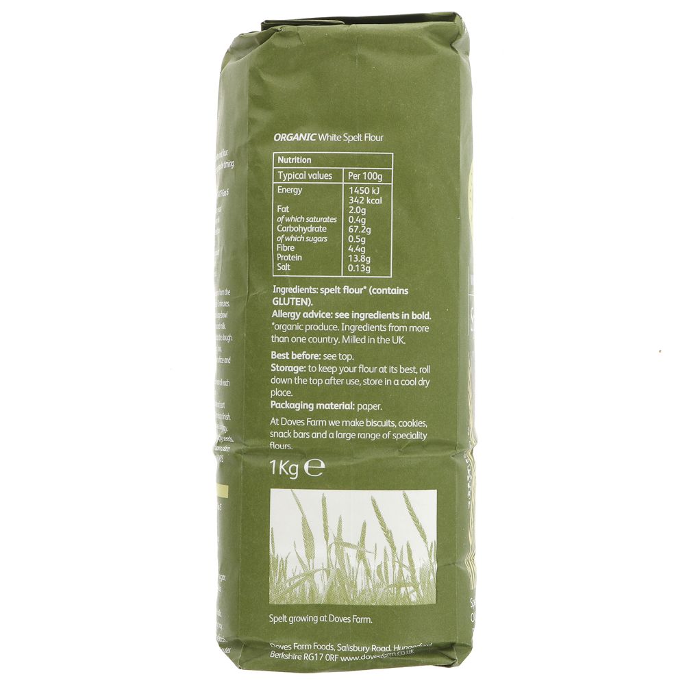 Organic White Spelt Flour 1kg - Doves Farm - Flour - Eco Natural Products