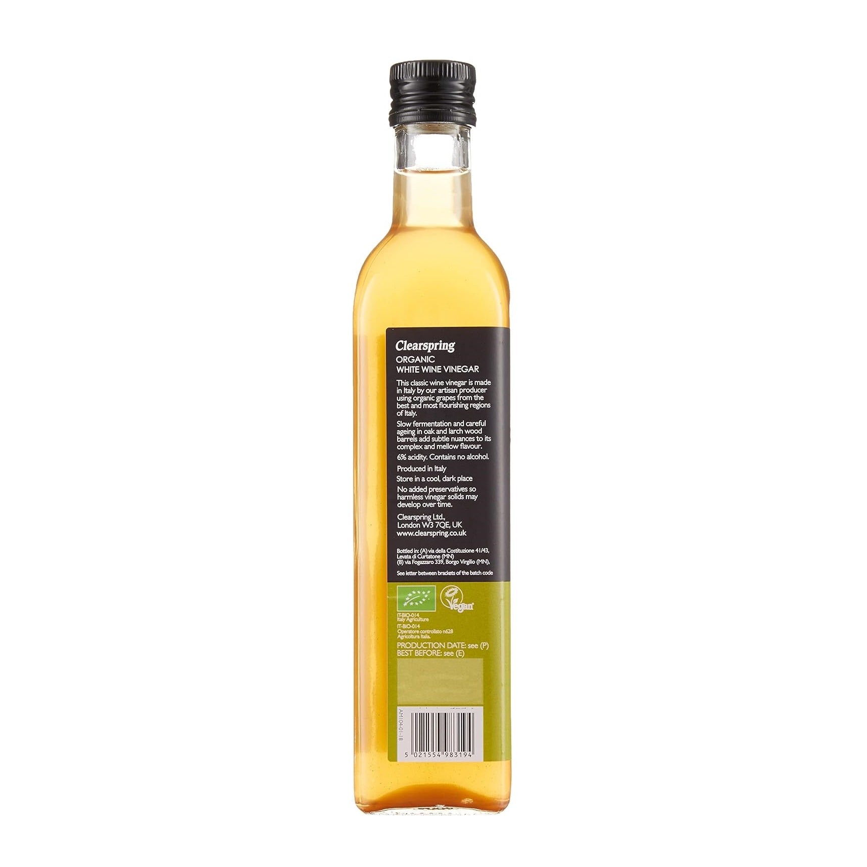 Organic White Wine Vinegar 500ml - Clearspring - Vinegar - Eco Natural Products