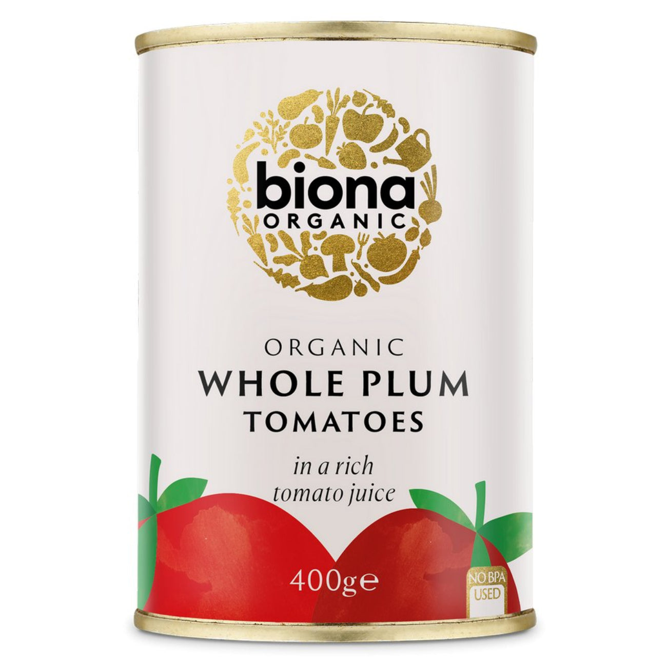 Organic Whole Plum Tomatoes 400g - Biona - Tomatoes - Eco Natural Products