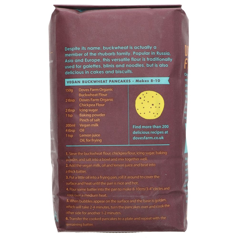 Organic Wholegrain Buckwheat Flour 1kg - Doves Farm - Flour - Eco Natural Products