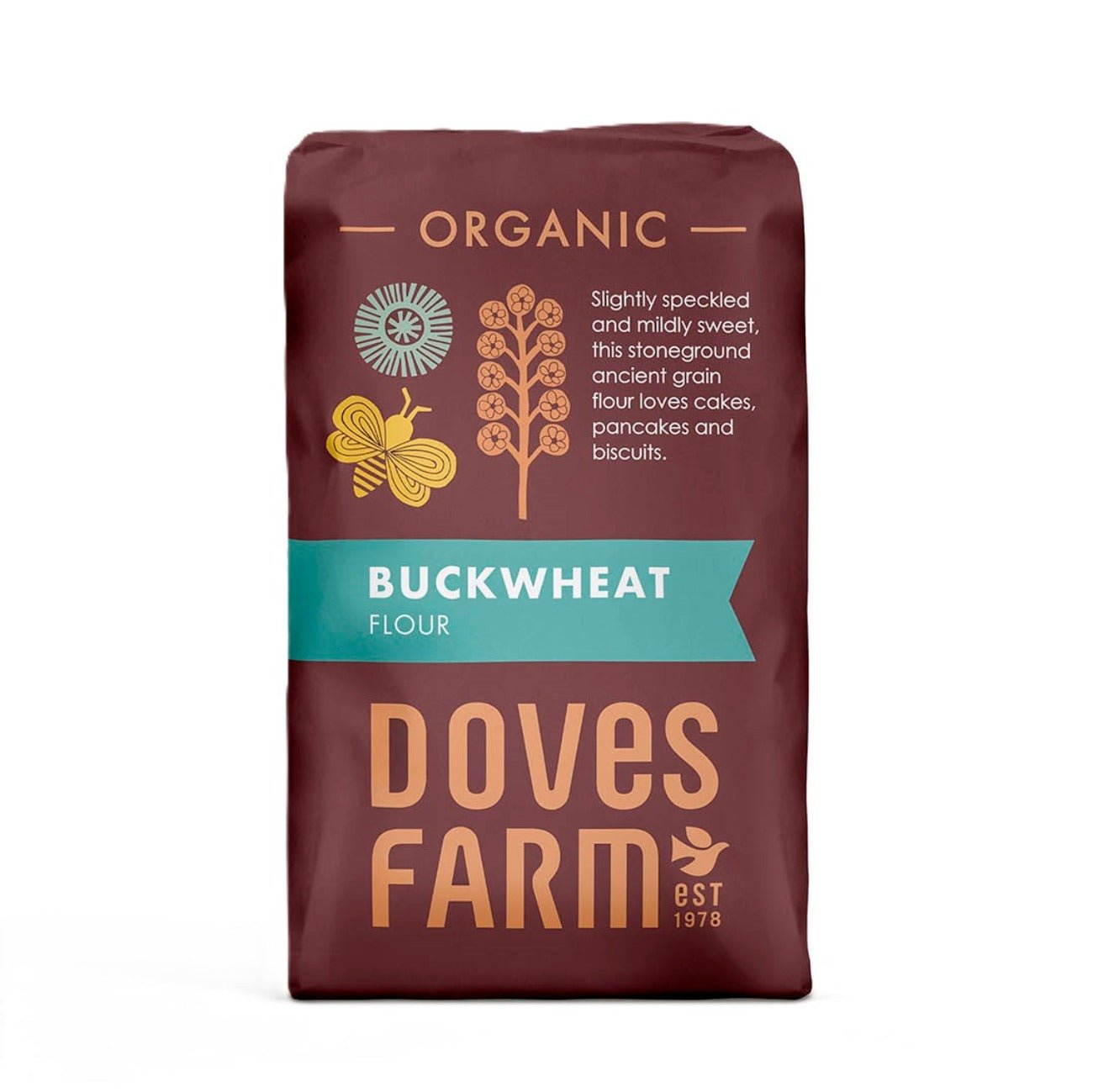 Organic Wholegrain Buckwheat Flour 1kg - Doves Farm - Flour - Eco Natural Products