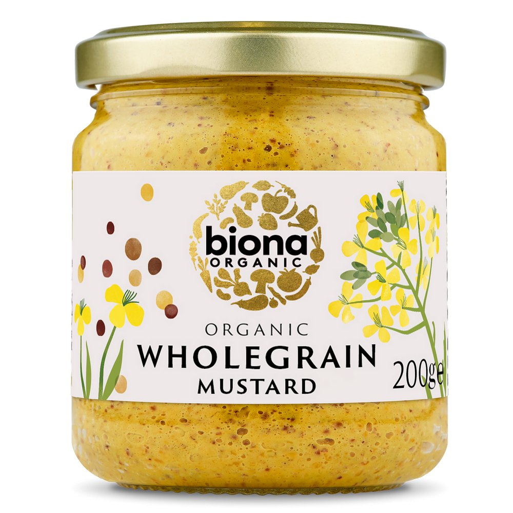 Organic Wholegrain Mustard 200g - Biona - Sauce - Eco Natural Products