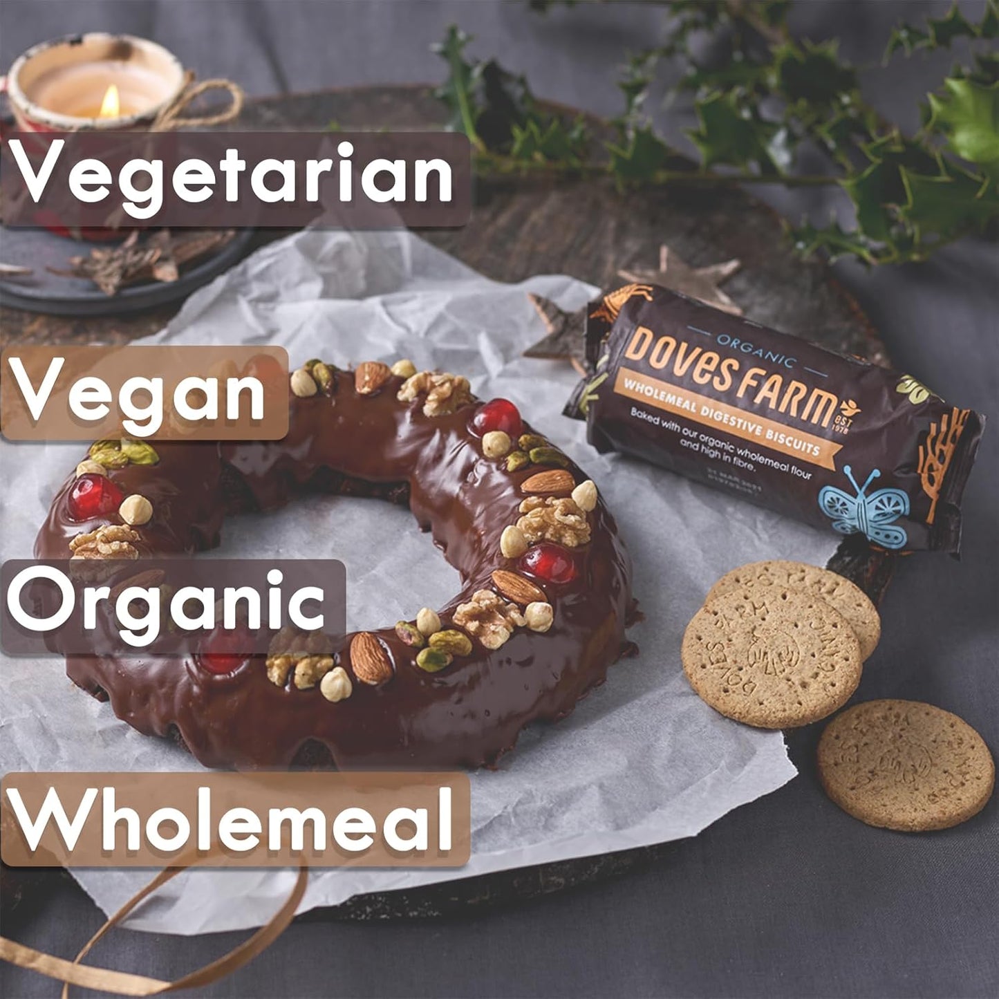 Organic Wholemeal Digestive Biscuits 200g - Doves Farm - Crackers - Eco Natural Products