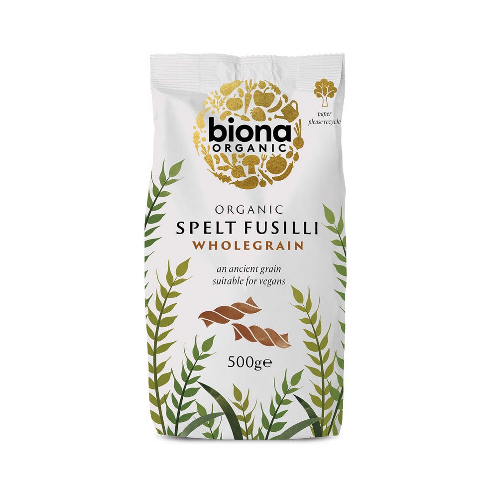 Organic Wholemeal Spelt Fusilli 500g - Biona - Pasta - Eco Natural Products