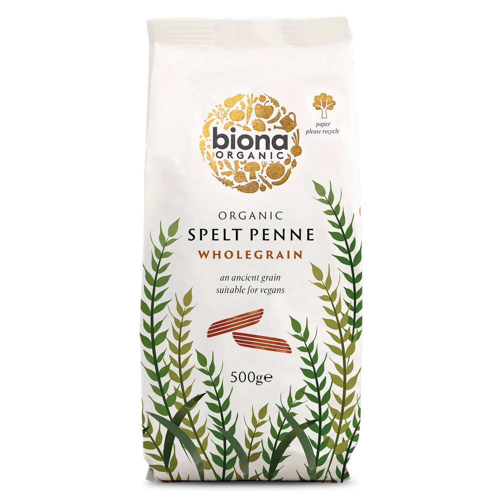 Organic Wholemeal Spelt Penne 500g - Biona - Pasta - Eco Natural Products