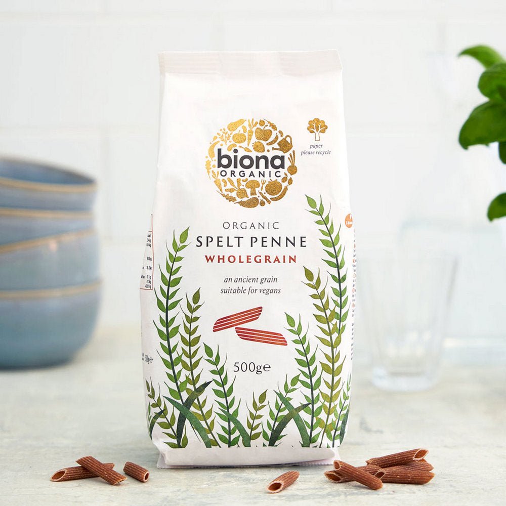 Organic Wholemeal Spelt Penne 500g - Biona - Pasta - Eco Natural Products