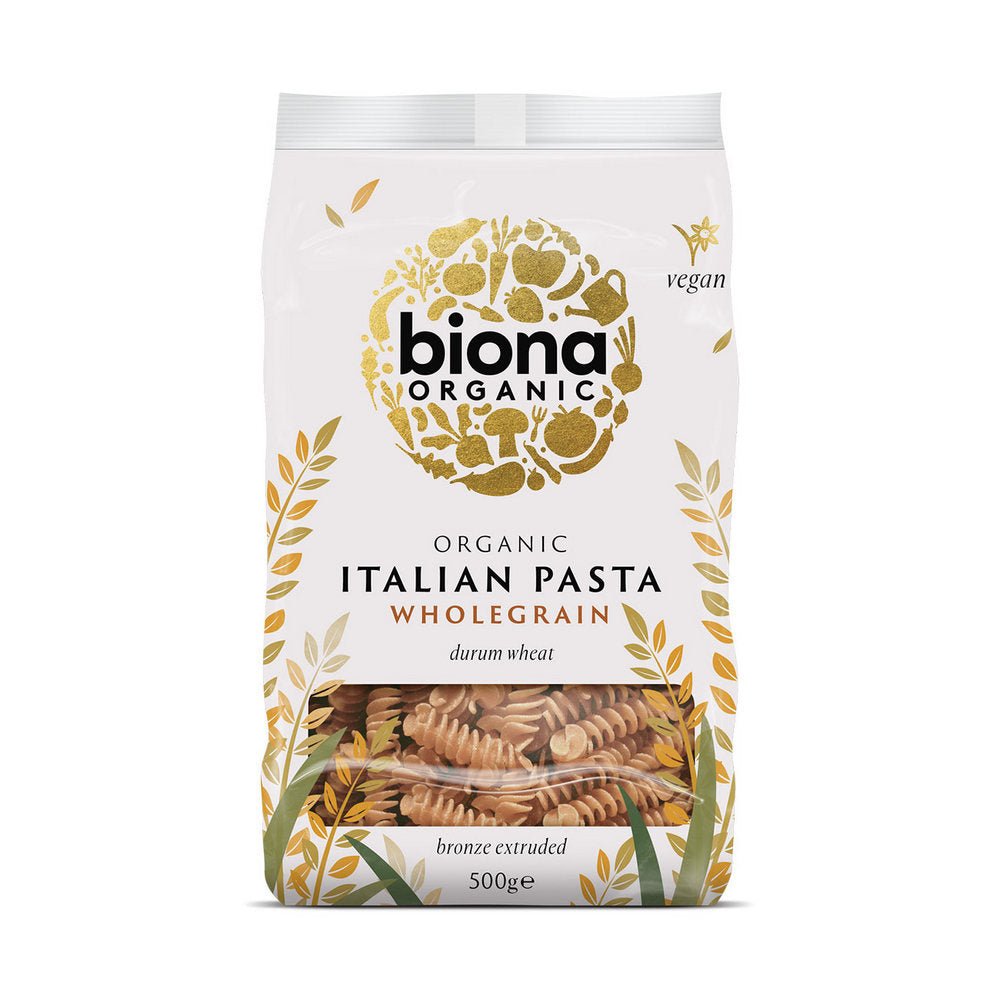 Organic Wholewheat Fusilli 500g - Biona - Pasta - Eco Natural Products