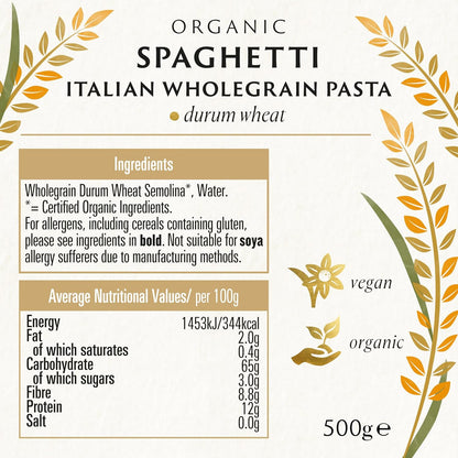 Organic Wholewheat Spaghetti 500g - Biona - Pasta & Noodles - Eco Natural Products