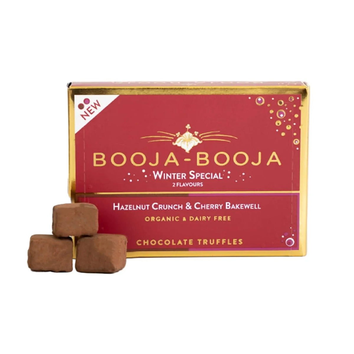Organic Winter Special Cherry Bakewell & Hazelnut Truffle 92g - Booja - Booja - Truffles - Booja - Booja