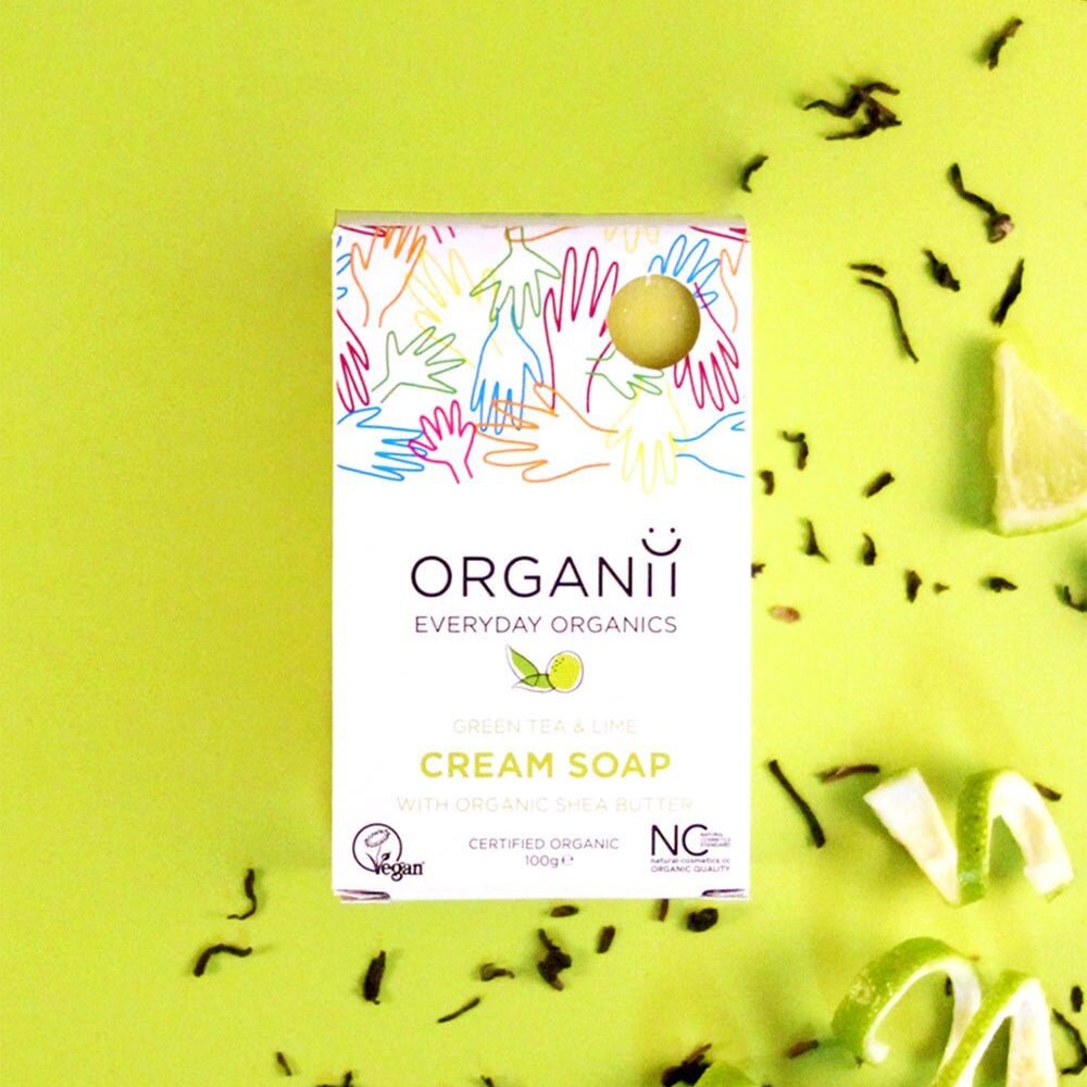 Organii Organic Green Tea & Lime Cream Soap 100g [BLACK FRIDAY] - Eco Natural Products - Organii - Cream Soaps