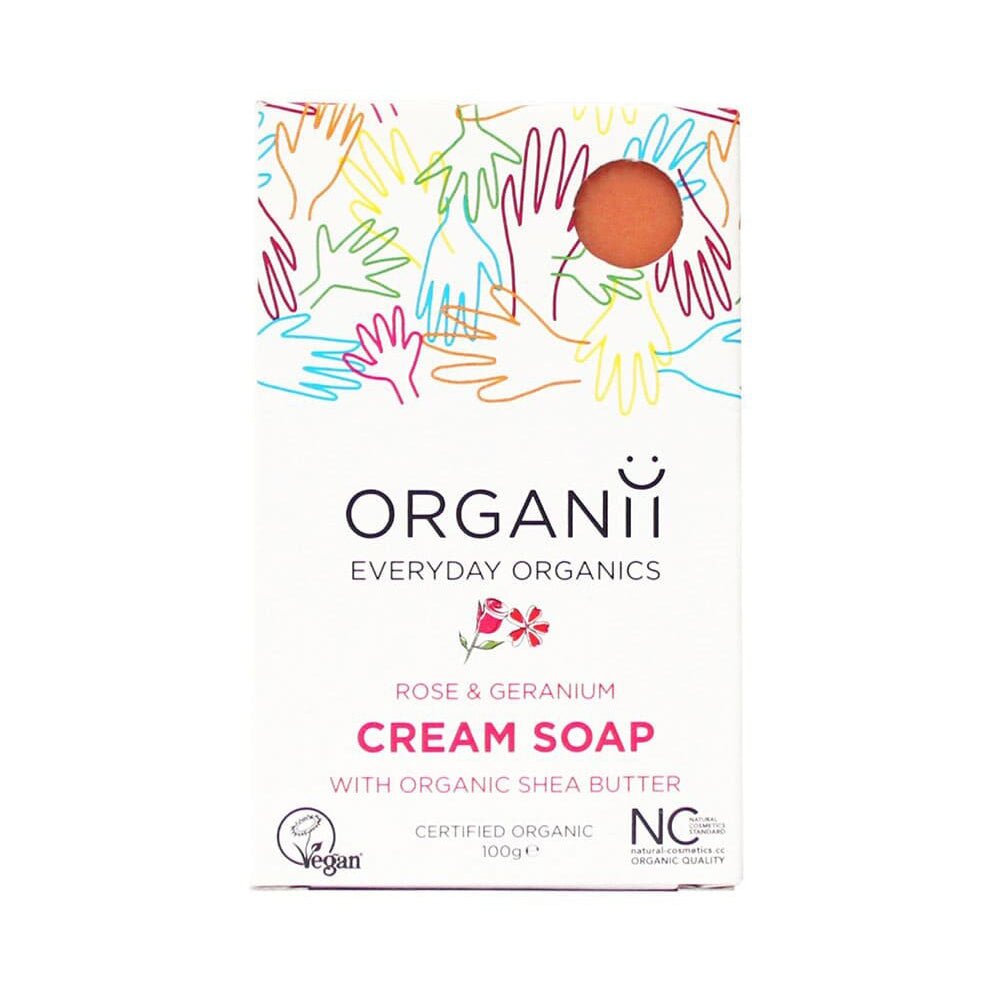 Organii Organic Rose & Geranium Cream Soap 100g - Organii - Cream Soaps - Eco Natural Products