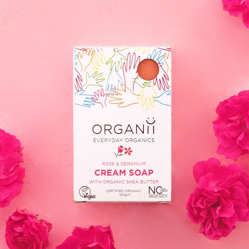 Organii Organic Rose & Geranium Cream Soap 100g - Organii - Cream Soaps - Eco Natural Products