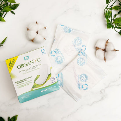 Organyc Organic Extra and Overnight Pads 7's - Organyc - Feminine Sanitary Supplies - Eco Natural Products