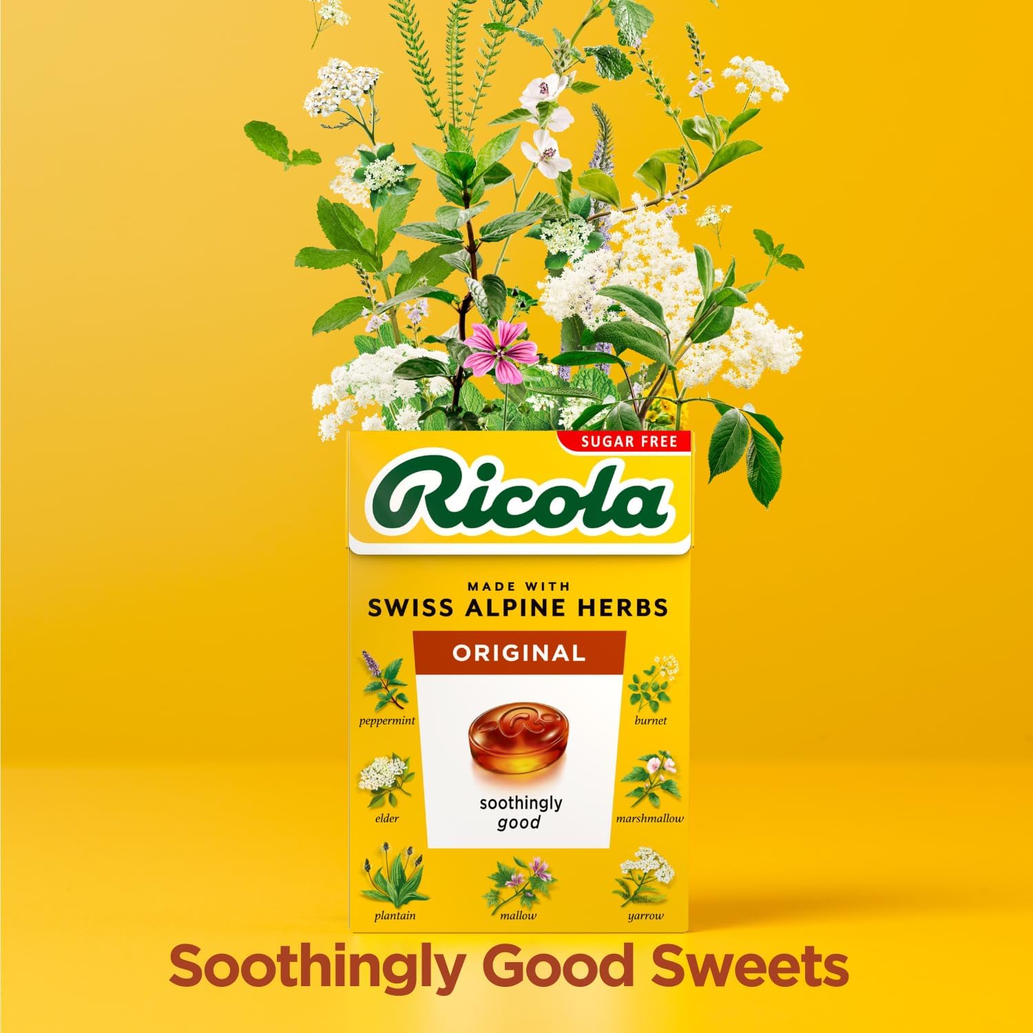 Original Sugar Free with Stevia Swiss Herbal Sweets 45g - Ricola - Herbal sweets - Eco Natural Products