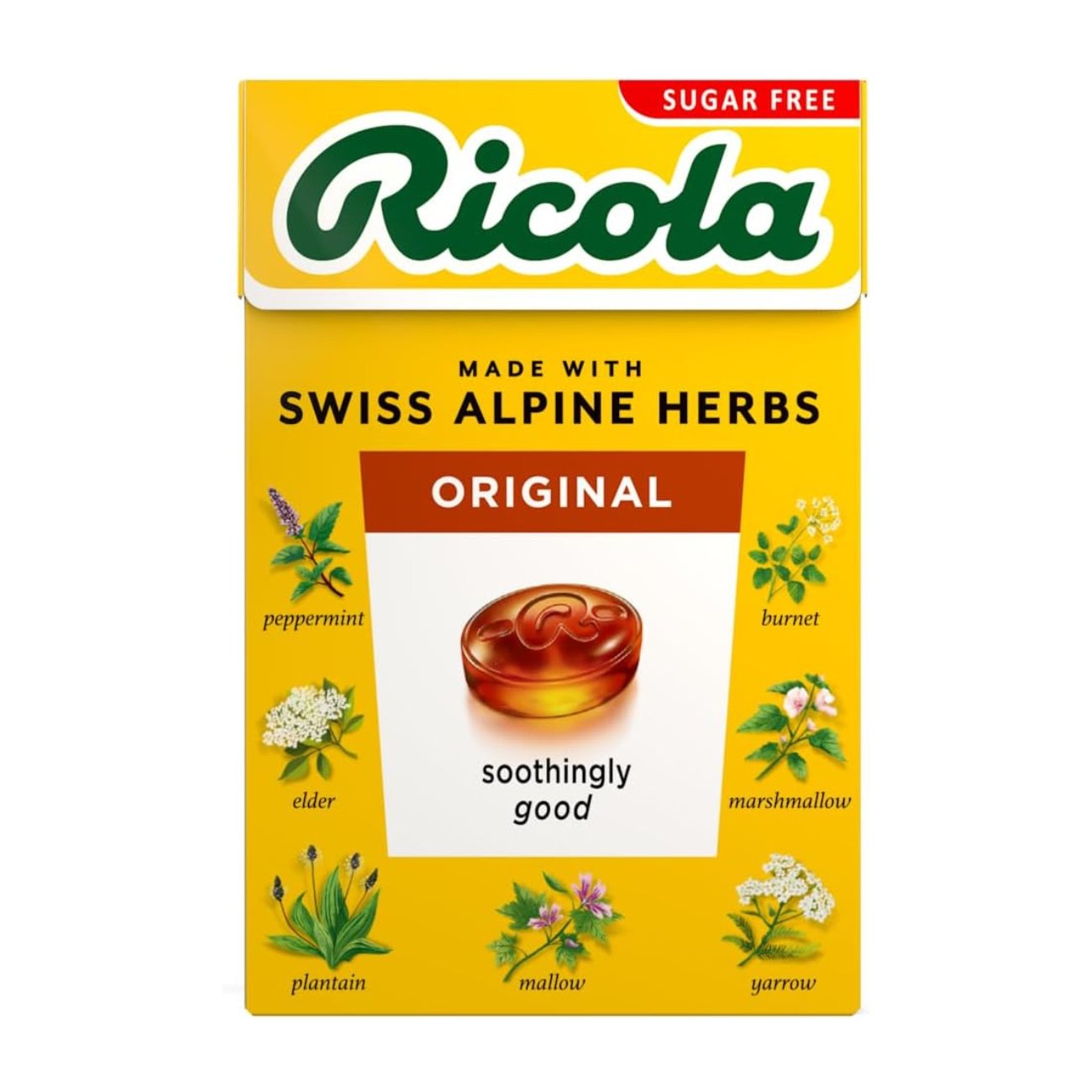 Original Sugar Free with Stevia Swiss Herbal Sweets 45g - Eco Natural Products - Ricola - Herbal sweets