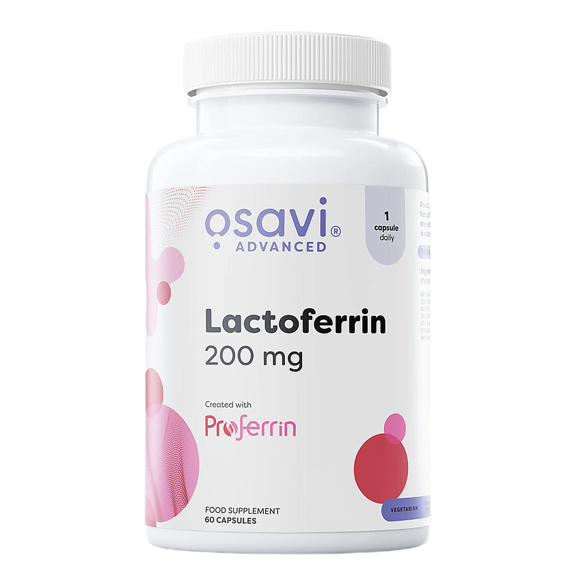 Osavi Lactoferrin 200mg 30/60 Capsules 60 capsules front of pack