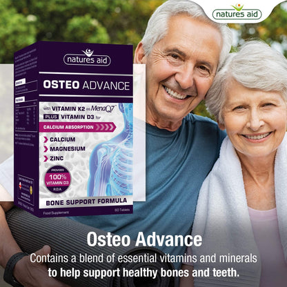Osteo Advance 60 Tablets - Natures Aid - Vitamins & Supplements - Eco Natural Products