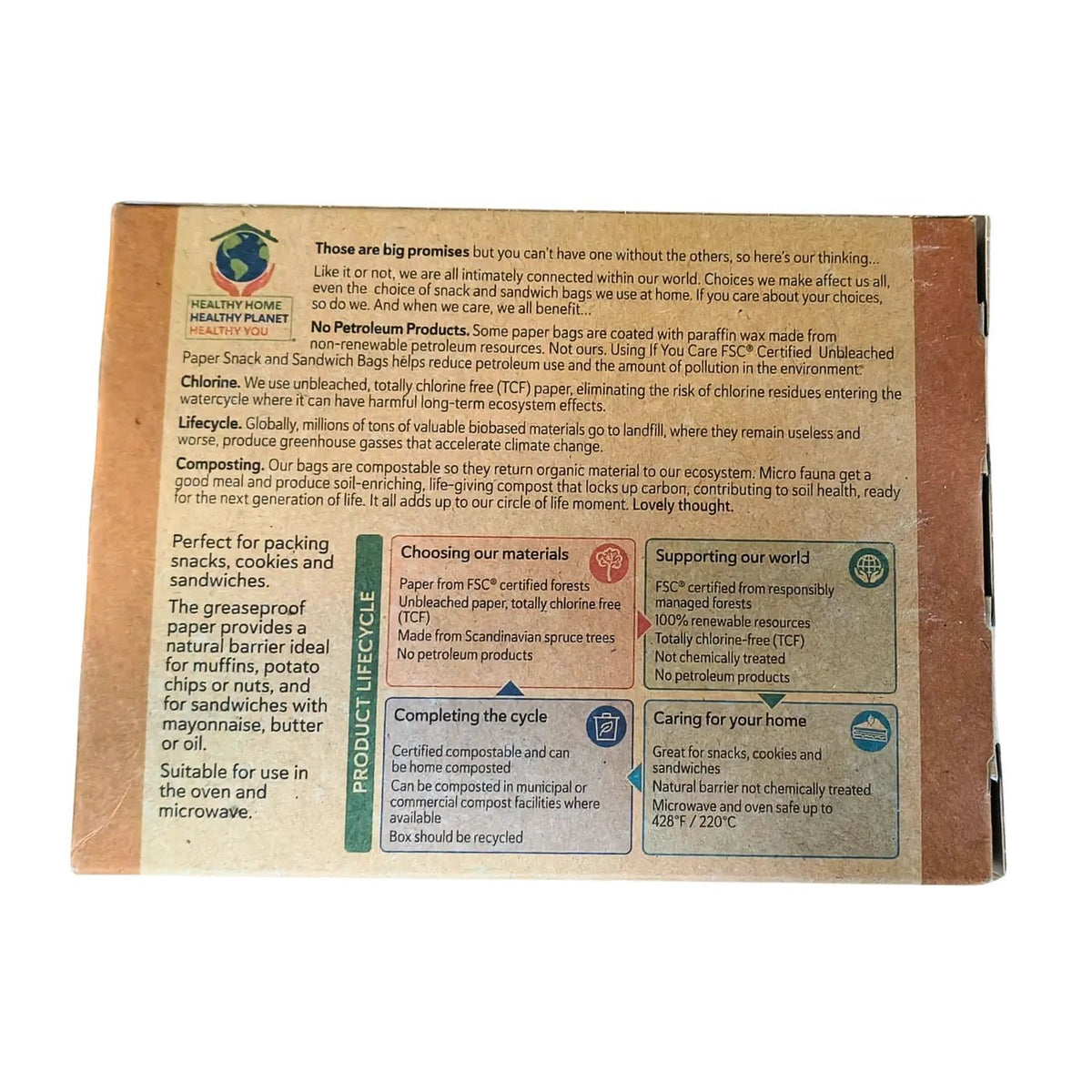 Paper Snack & Sandwich Bags 48's - If You Care - Household Paper Products - If You Care