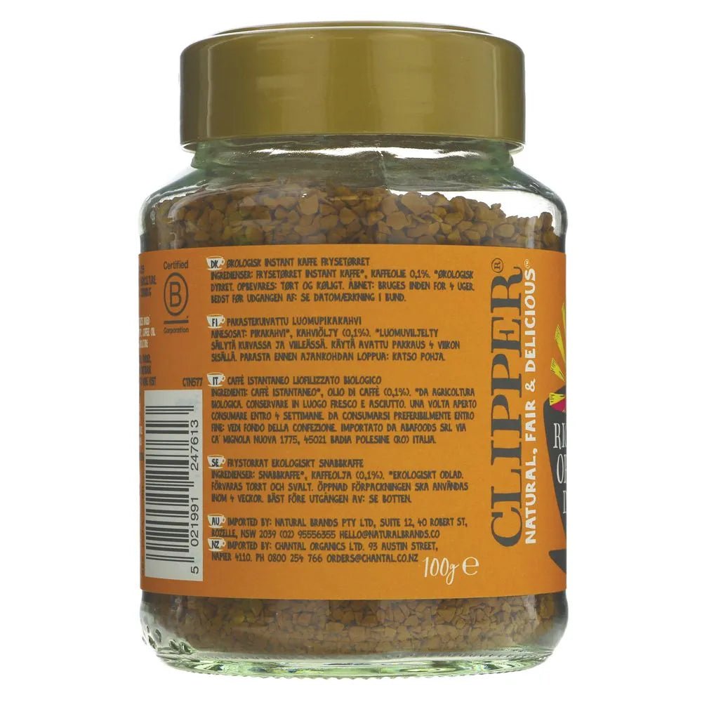 Papua New Guinea Organic Rich Roast Coffee 100g - Clipper - Instant Coffee - Clipper