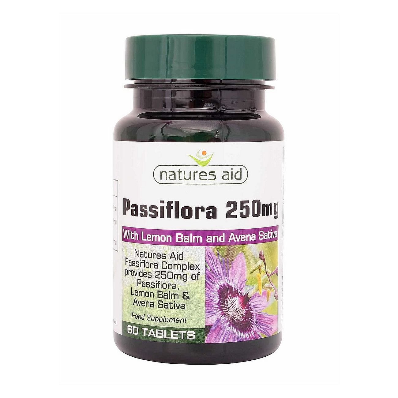 Passiflora Lemon Balm & Avena Sativa 60 Tablets - Natures Aid - Vitamins & Supplements - Eco Natural Products