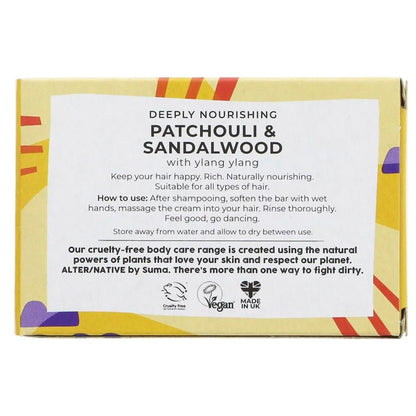 Patchouli & Sandalwood Conditioner Bar 90g - Alter/Native - Conditioners - Eco Natural Products