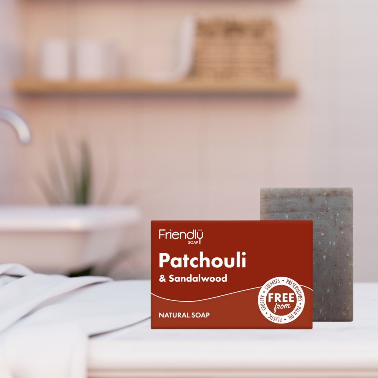 Patchouli & Sandalwood Soap 95g - Friendly Soap - Bar Soap - Eco Natural Products