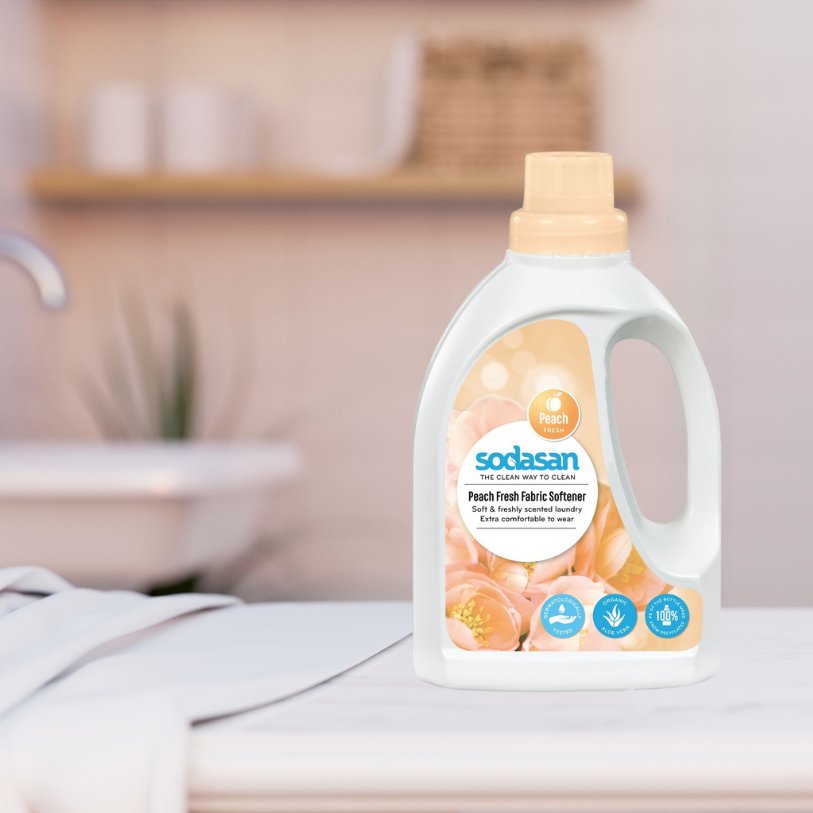 Peach Fresh Fabric Softener 750ml - Sodasan - Fabric Softener - Eco Natural Products