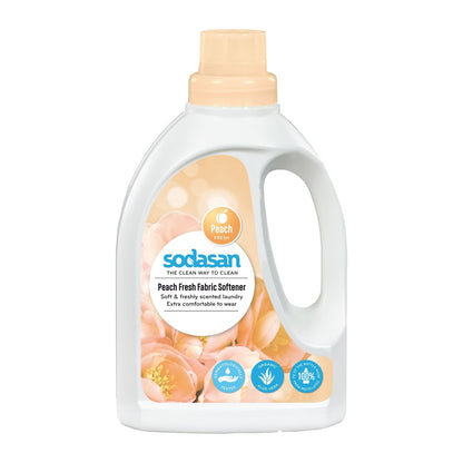 Peach Fresh Fabric Softener 750ml - Sodasan - Fabric Softener - Eco Natural Products
