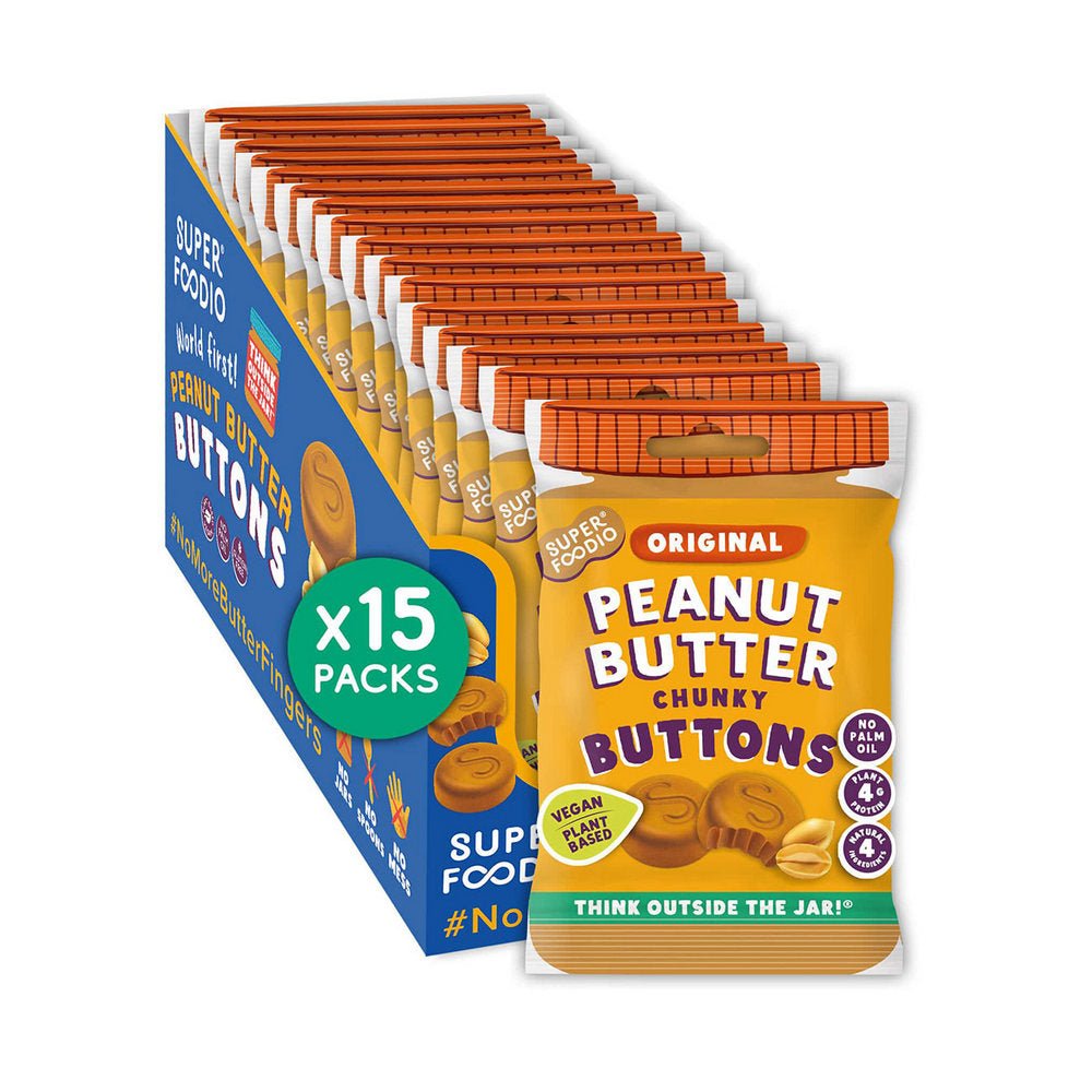 Peanut Butter Buttons Original 20g - Superfoodio - Snack - Eco Natural Products