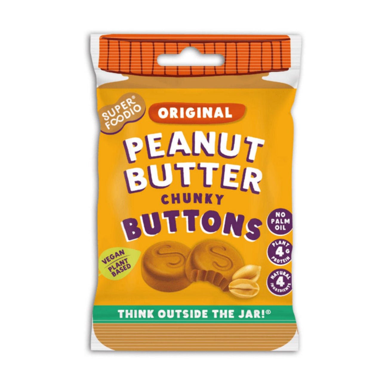 Peanut Butter Buttons Original 20g - Superfoodio - Snack - Eco Natural Products