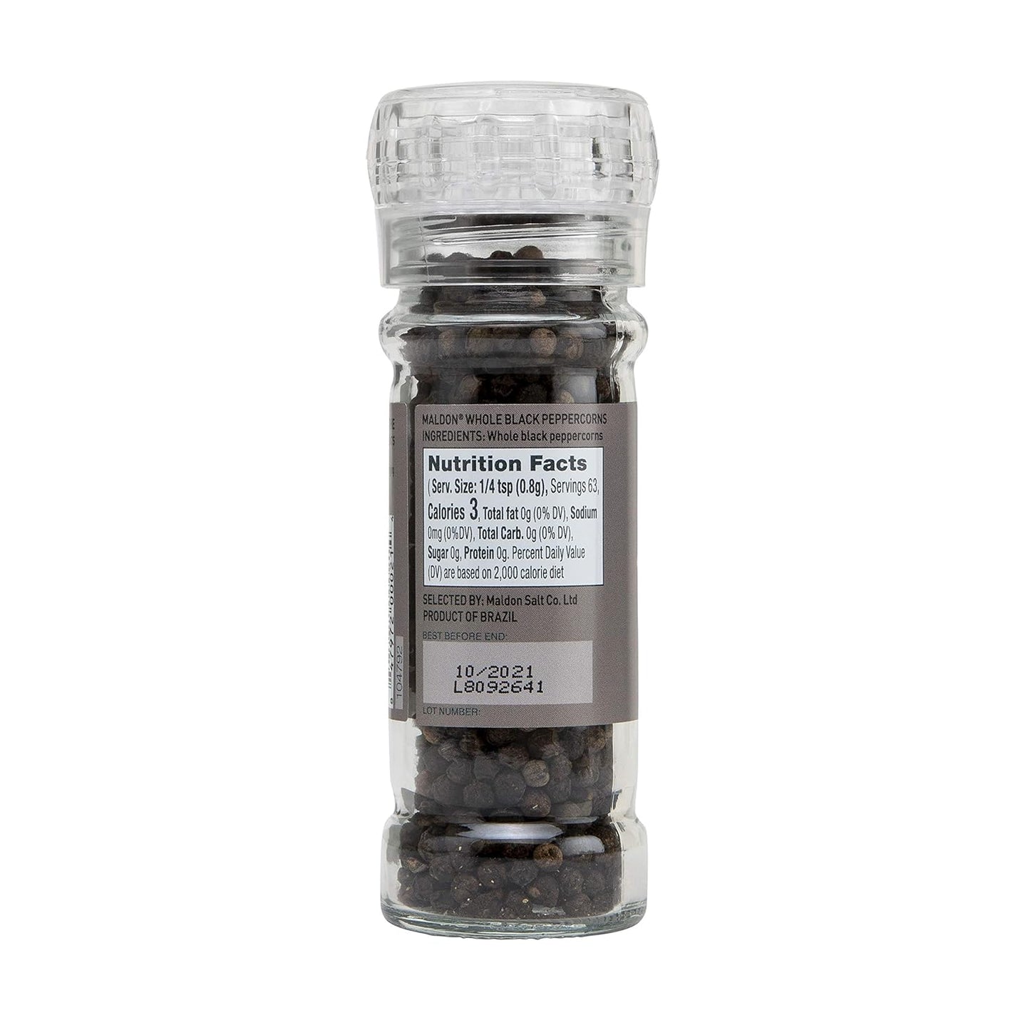 Peppercorn Grinder 50g - Maldon Salt - Peppercorn - Eco Natural Products