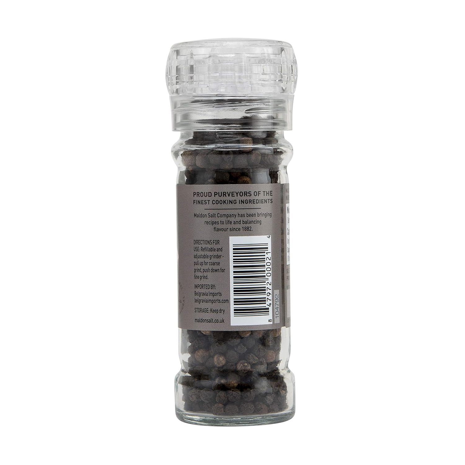 Peppercorn Grinder 50g - Maldon Salt - Peppercorn - Eco Natural Products