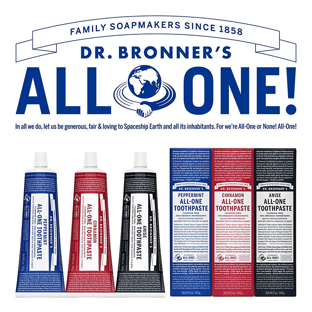Peppermint All - One Toothpaste 105g - Dr. Bronner - Toothpaste - Eco Natural Products