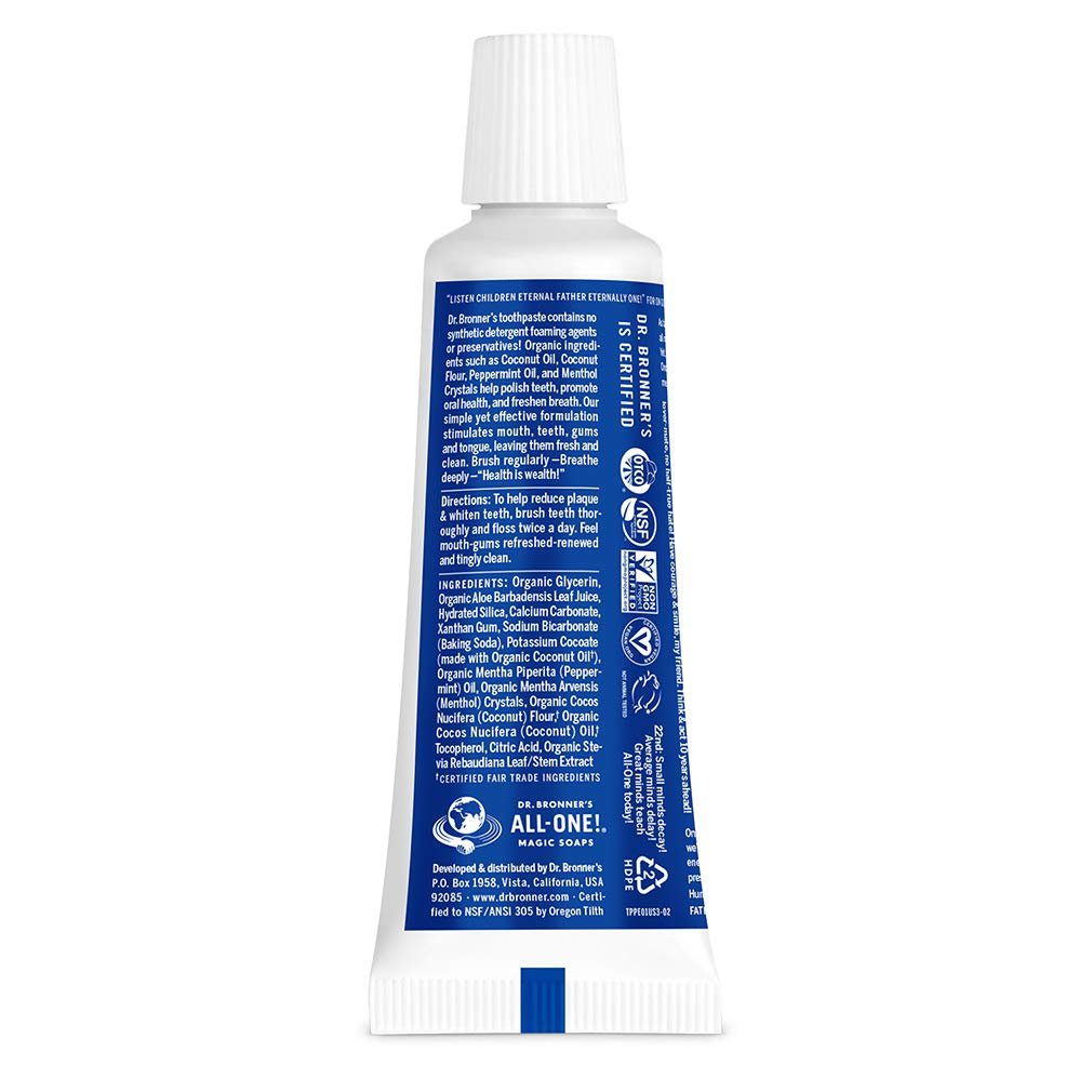 Peppermint All - One Toothpaste 105g - Dr. Bronner - Toothpaste - Eco Natural Products