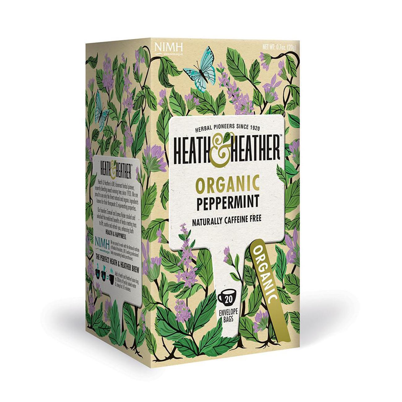 Peppermint Infusion 20 bags BBE 03.2024 - Heath And Heather - Infusion - Eco Natural Products